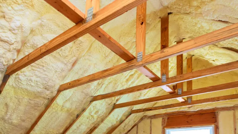 Spray foam insulation home attic example 2
