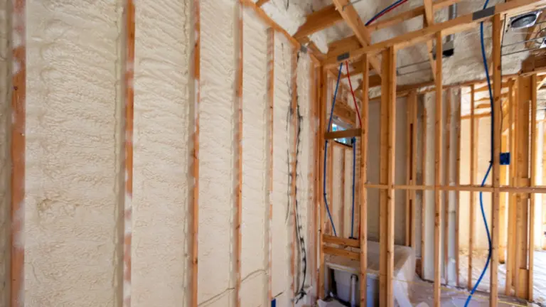 Spray foam insulation home walls example 2
